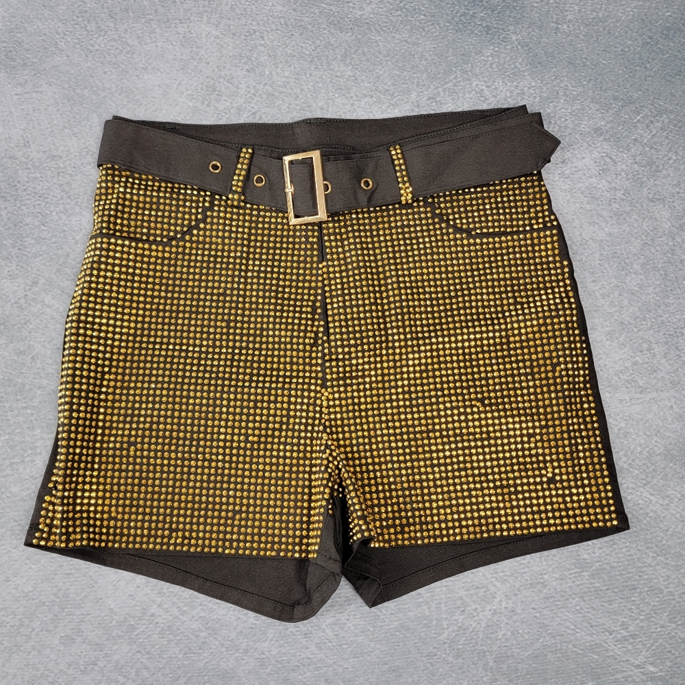 Available In Another Listing- Cien Rhinestone Belted High Rise Shorts - Picture 7 of 14